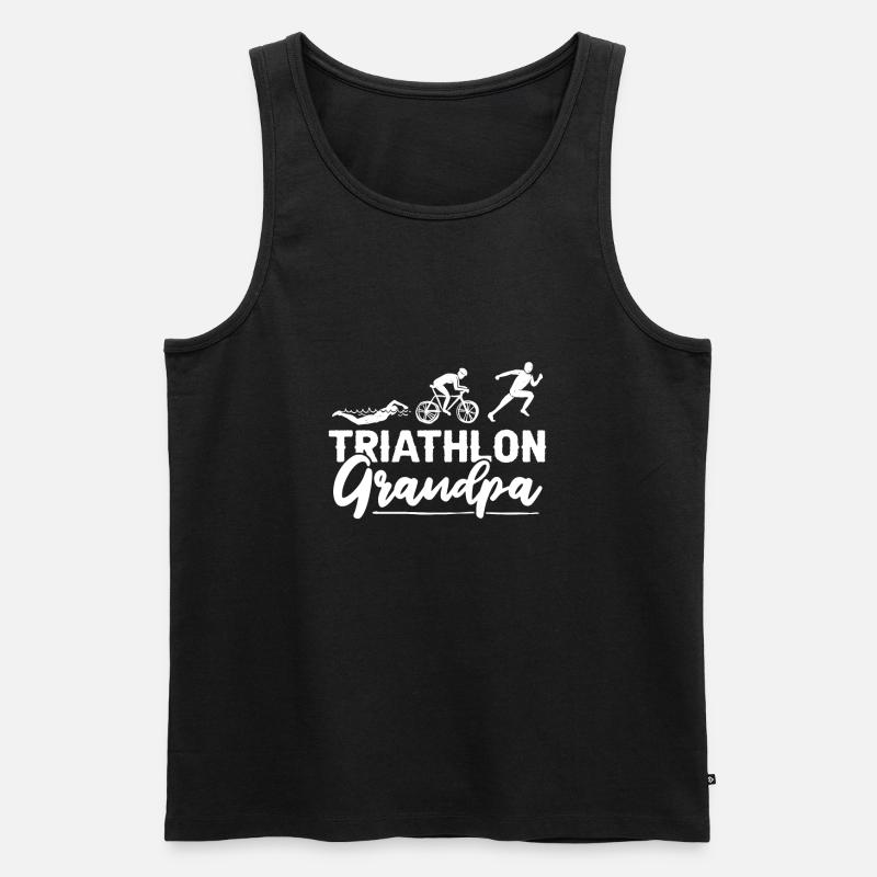 Triathlon - Männer Premium Bio Tank Top - Schwarz