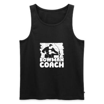 Bogenschütze Bogensport Pfeil Bogen Bogenschießen - Männer Premium Bio Tank Top - Schwarz - Vorne - Michal (187cm)