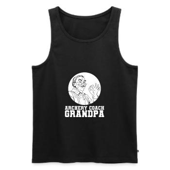 Bogenschütze Bogensport Pfeil Bogen Bogenschießen - Männer Premium Bio Tank Top - Schwarz - Vorne - Michal (187cm)