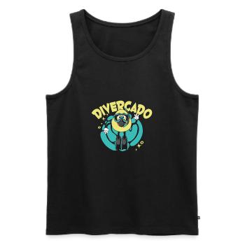 Scuba Diving Divers Diving - Men's Premium Organic Tank Top - black - Front - AI Model Male 178 light (178cm)