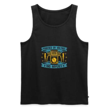 Electrician Electrical Engineer Electronics Technician - Men's Premium Organic Tank Top - black - Front - Michal (187cm)