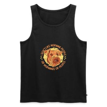 Airedale Terrier Dog - Men's Premium Organic Tank Top - black - Front - Michal (187cm)