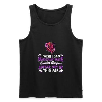 Bearded Dragon Lizard Reptile Gecko Lizard - Men's Premium Organic Tank Top - black - Front - AI Model Male 178 light (178cm)