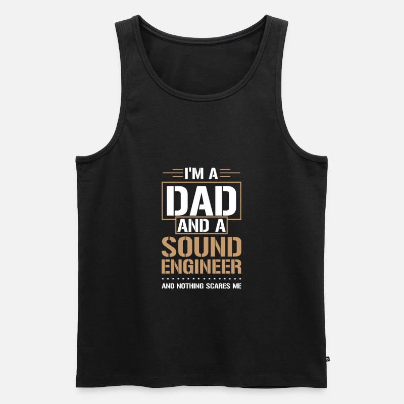 Tontechniker Sound Audio Engineer - Männer Premium Bio Tank Top - Schwarz