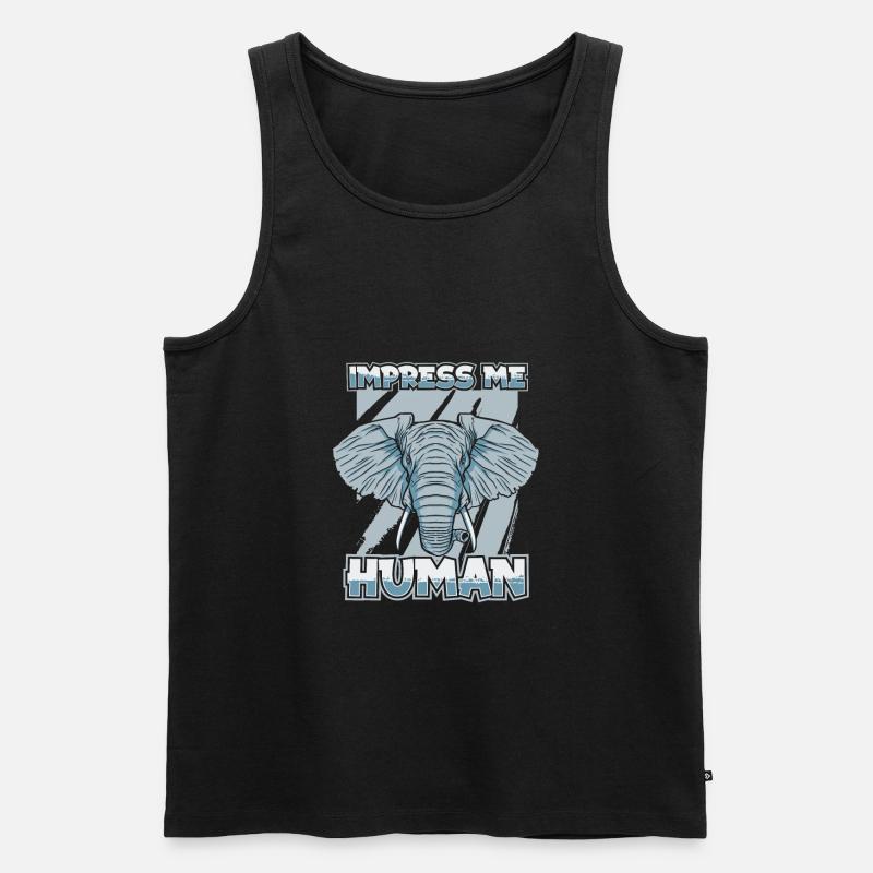 Elefant - Männer Premium Bio Tank Top - Schwarz