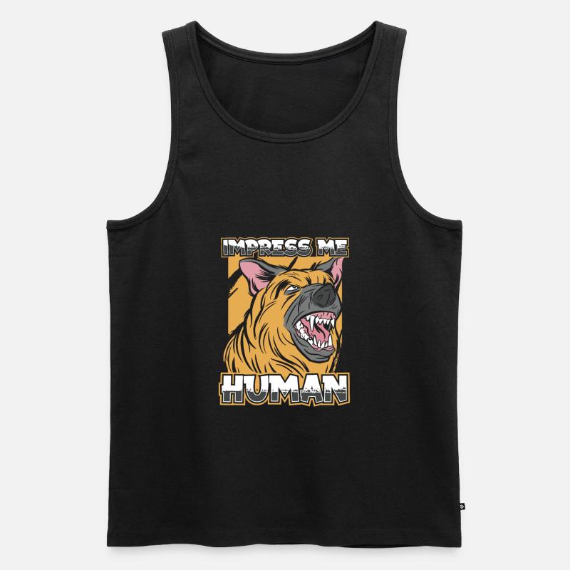 Deutscher Schäferhund German Shepherd - Männer Premium Bio Tank Top - Schwarz