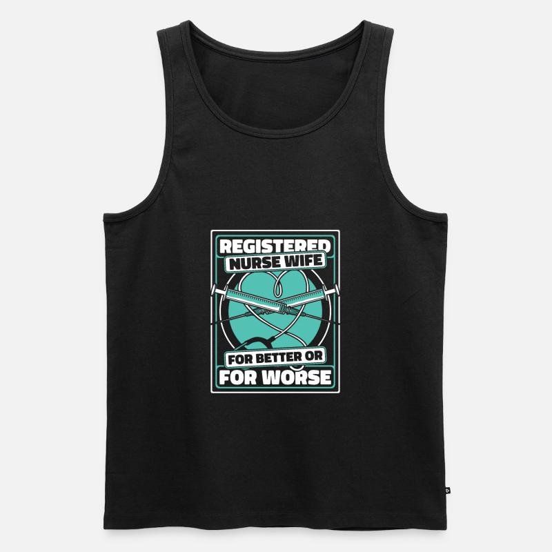 Krankenschwester - Männer Premium Bio Tank Top - Schwarz
