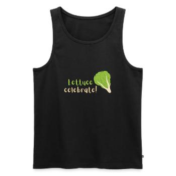 Let us celebrate - Men's Premium Organic Tank Top - black - Front - Michal (187cm)