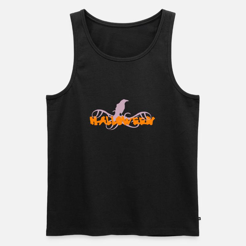 Halloween - Rabe - Männer Premium Bio Tank Top - Schwarz