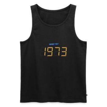 Made in 1973 - Débardeur bio Premium Homme - noir - Devant - Michal (187cm)