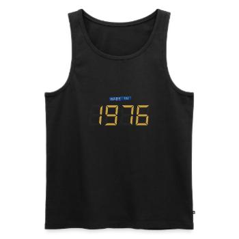 Made in 1976 - Débardeur bio Premium Homme - noir - Devant - Michal (187cm)
