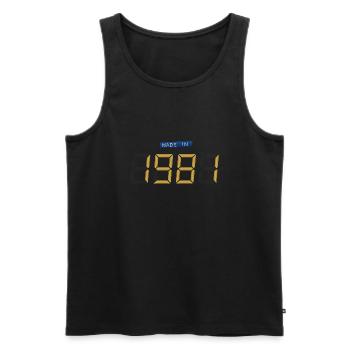 Made in 1981 - Débardeur bio Premium Homme - noir - Devant - Michal (187cm)