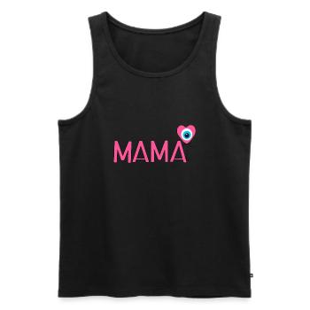 Mama mit Nazar Luftballon - Männer Premium Bio Tank Top - Schwarz - Vorne - Michal (187cm)