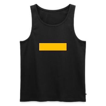 Balken mit Outline - Männer Premium Bio Tank Top - Schwarz - Vorne - Michal (187cm)