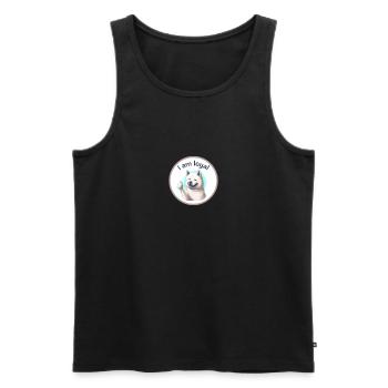 Chien approuve votre loyauté - Débardeur bio Premium Homme - noir - Devant - Michal (187cm)