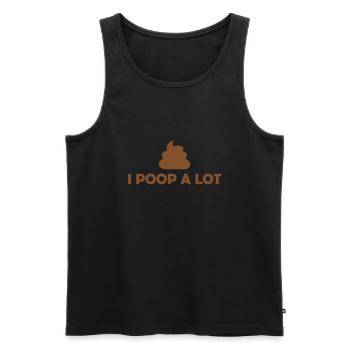 I poop a lot - Men's Premium Organic Tank Top - black - Front - AI Model Male 178 light (178cm)
