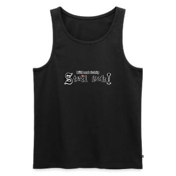 Hütt mal richtig Steil gah! - Männer Premium Bio Tank Top - Schwarz - Vorne - AI Model Male 178 light (178cm)