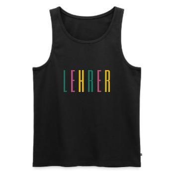 Lehrer - Schule, Beruf, Klassenzimmer - Männer Premium Bio Tank Top - Schwarz - Vorne - AI Model Male 178 light (178cm)