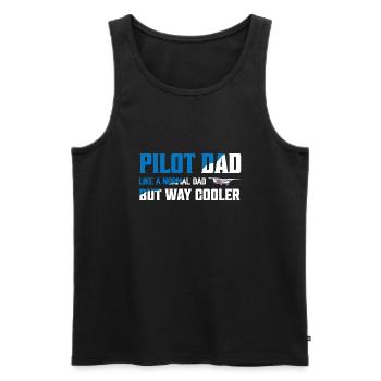 Pilot Dad Like A Normal Dad But Way Cooler Aviatio - Männer Premium Bio Tank Top - Schwarz - Vorne - AI Model Male 178 light (178cm)
