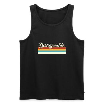 Borsigwalde - Reinickendorf - Berlin - Vintage - Männer Premium Bio Tank Top - Schwarz - Vorne - Michal (187cm)