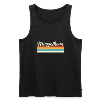 Müggelheim - Treptow - Köpenick - Berlin - Retro - Männer Premium Bio Tank Top - Schwarz - Vorne - Michal (187cm)