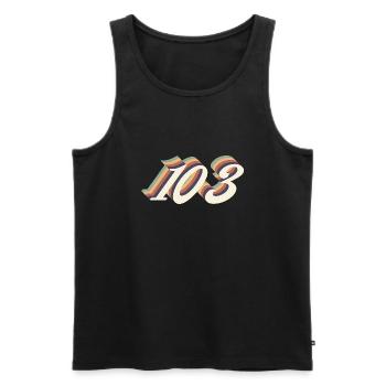 103ème anniversaire vintage - Débardeur bio Premium Homme - noir - Devant - Michal (187cm)
