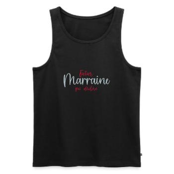 Futur Marraine qui déchire - Débardeur bio Premium Homme - noir - Devant - Michal (187cm)