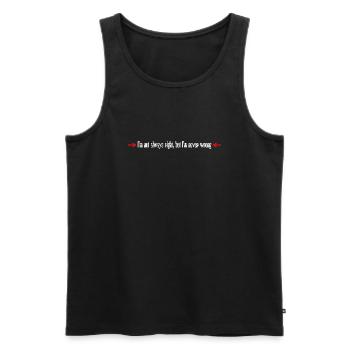 I´m always right - Männer Premium Bio Tank Top - Schwarz - Vorne - AI Model Male 178 light (178cm)