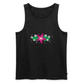 Flower Flower Plant - Men's Premium Organic Tank Top - black - Front - Michal (187cm)