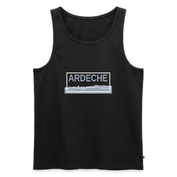 Ardeche - Débardeur bio Premium Homme - noir - Devant - Michal (187cm)