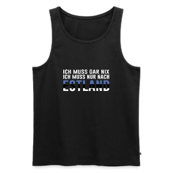 Estland Lustiger Spruch Geschenk - Männer Premium Bio Tank Top - Schwarz - Vorne - Michal (187cm)