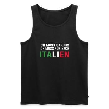 Italien Spruch Reise - Männer Premium Bio Tank Top - Schwarz - Vorne - Michal (187cm)