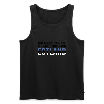 Estland Spruch Geschenkidee - Männer Premium Bio Tank Top - Schwarz - Vorne - Michal (187cm)