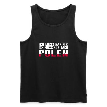 Polen Geschenk Lustiger Spruch - Männer Premium Bio Tank Top - Schwarz - Vorne - Michal (187cm)
