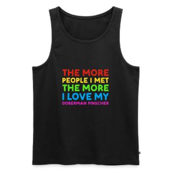 More People I Met More I Love Doberman Pinscher - Männer Premium Bio Tank Top - Schwarz - Vorne - Michal (187cm)