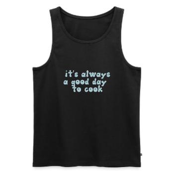 it s always a good day to cook Design - Männer Premium Bio Tank Top - Schwarz - Vorne - Michal (187cm)