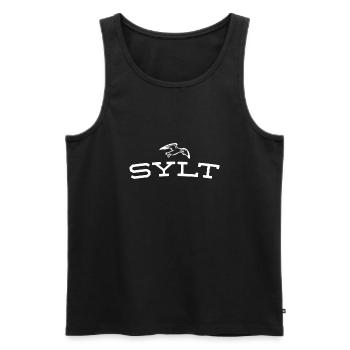 Sylt - Nordsee - Deutschland - Kampen - Insel - Männer Premium Bio Tank Top - Schwarz - Vorne - Michal (187cm)