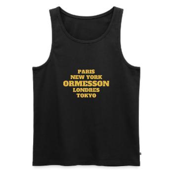 Ormesson Style - Unique streets, unique style. - Débardeur bio Premium Homme - noir - Devant - Michal (187cm)