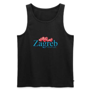 Zagreb Kroatien hrvatska hrv hr travel tourist chef - Männer Premium Bio Tank Top - Schwarz - Vorne - Michal (187cm)