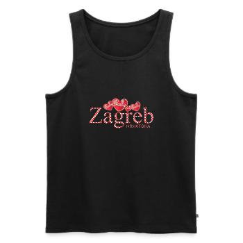 Zagreb Kroatien hrvatska hrv hr travel tourist chef - Männer Premium Bio Tank Top - Schwarz - Vorne - Michal (187cm)