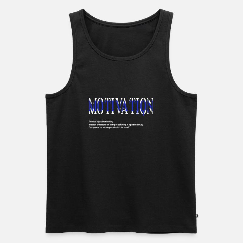 Motivation - Männer Premium Bio Tank Top - Schwarz