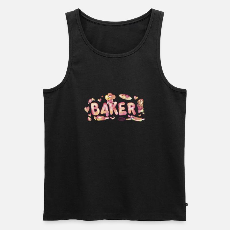 Baker - Männer Premium Bio Tank Top - Schwarz