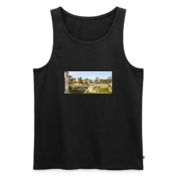 Ruinen der antiken Agora von Kos in Kos-Stadt Kos - Männer Premium Bio Tank Top - Schwarz - Vorne - AI Model Male 178 light (178cm)