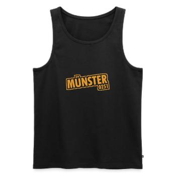 Münster 0251 Vorwahl Telefon NRW - Männer Premium Bio Tank Top - Schwarz - Vorne - Michal (187cm)