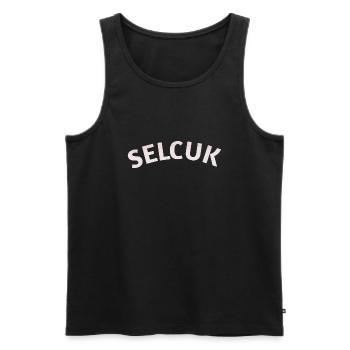 Izmir holiday text - Men's Premium Organic Tank Top - charcoal grey - Front - Alexander (188cm)