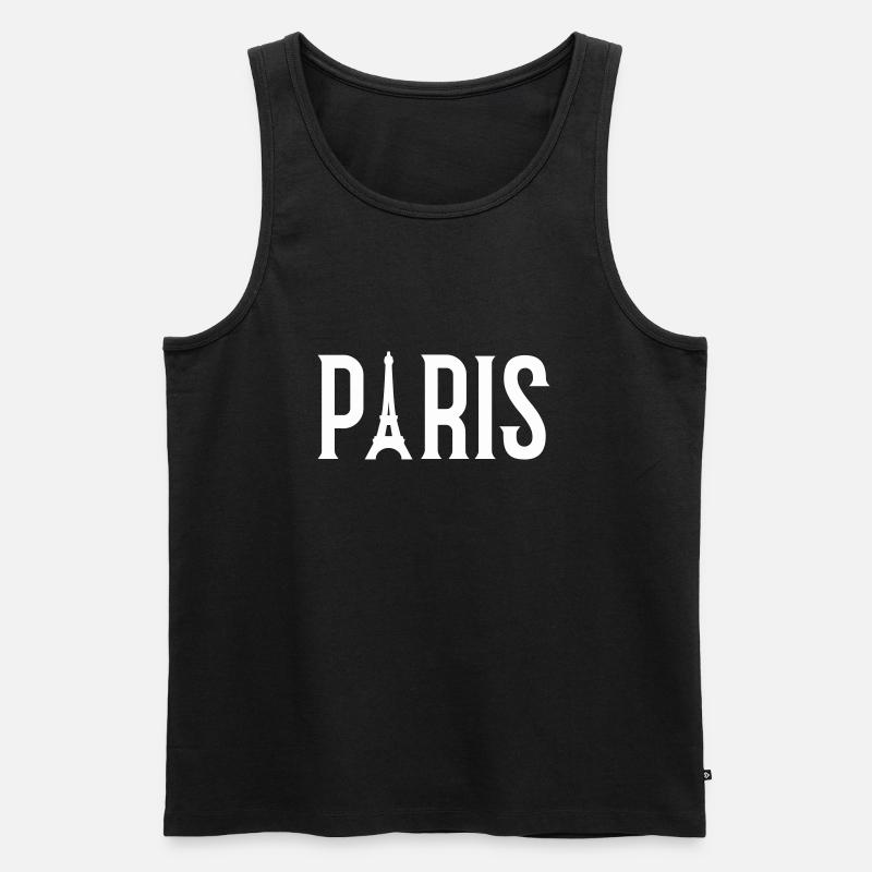 paris - Männer Premium Bio Tank Top - Schwarz