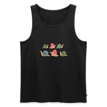 Schnecken - Männer Premium Bio Tank Top - Schwarz - Vorne - Michal (187cm)