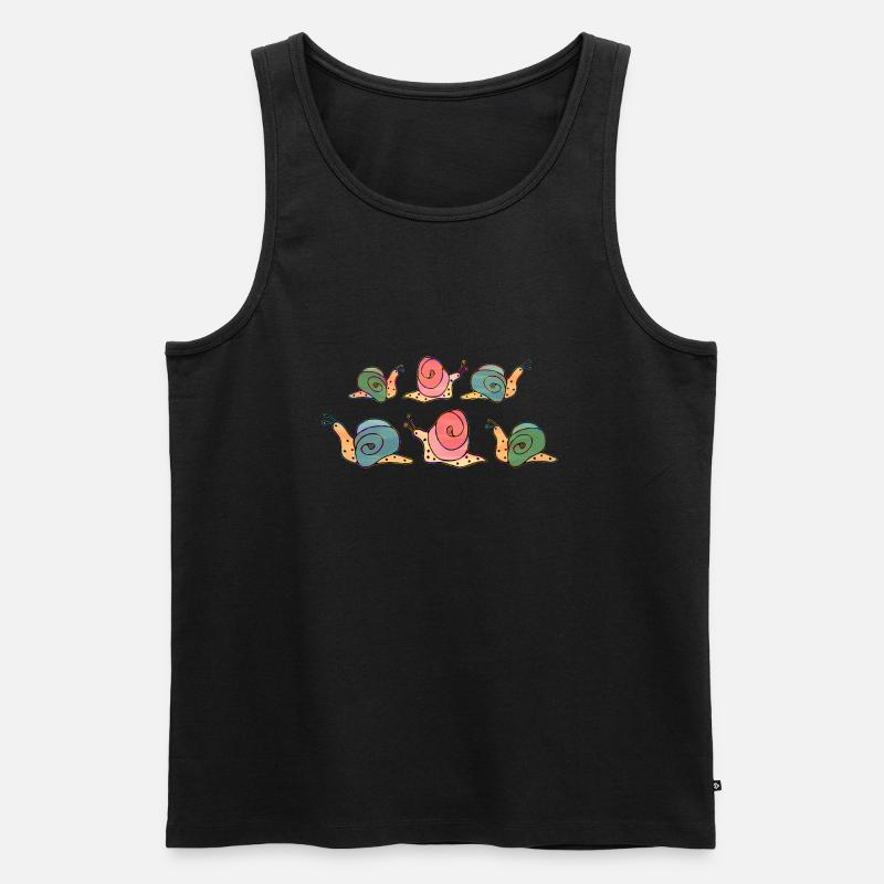 Schnecken - Männer Premium Bio Tank Top - Schwarz