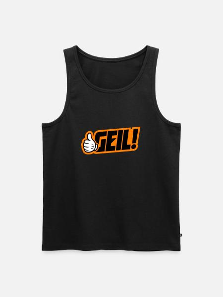 Geil Spruch - Männer Premium Bio Tank Top - Schwarz