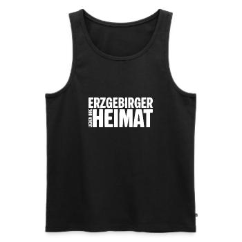 Erzgebirger lieben ihre heimat - Männer Premium Bio Tank Top - Schwarz - Vorne - AI Model Male 178 light (178cm)